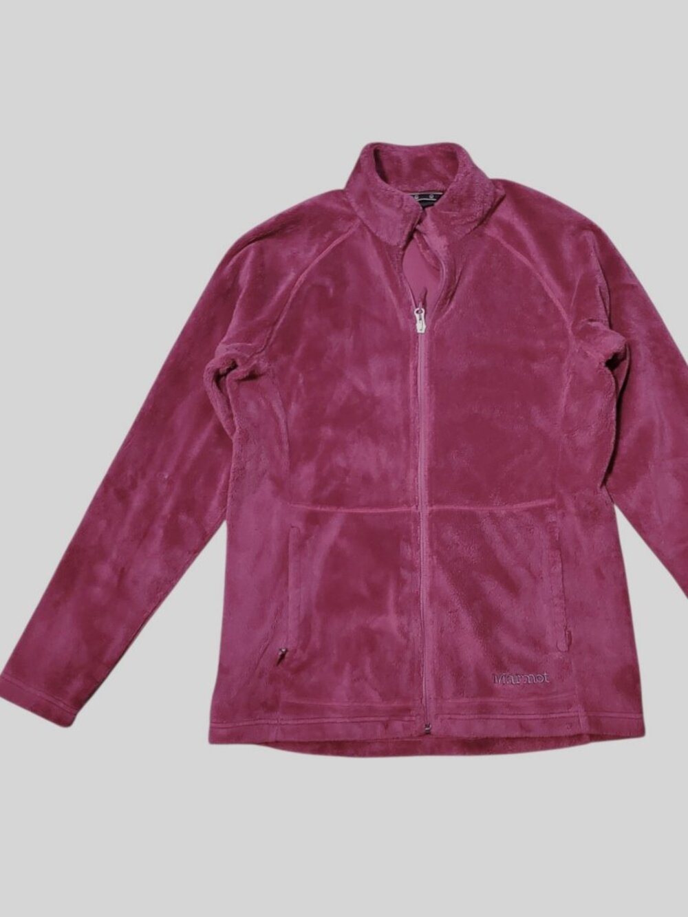 Womens Purple/Pink Marmot Plush Fleece Full Zip Jacket - Large